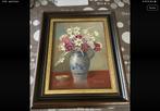 Peinture florale d’Andrée Vervisch, Antiek en Kunst, Kunst | Schilderijen | Klassiek, Ophalen