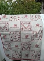 Landelijk Frans beige / rood tafelkleed, berg / ski thema, Huis en Inrichting, Keuken | Textiel, Ophalen of Verzenden, Gebruikt