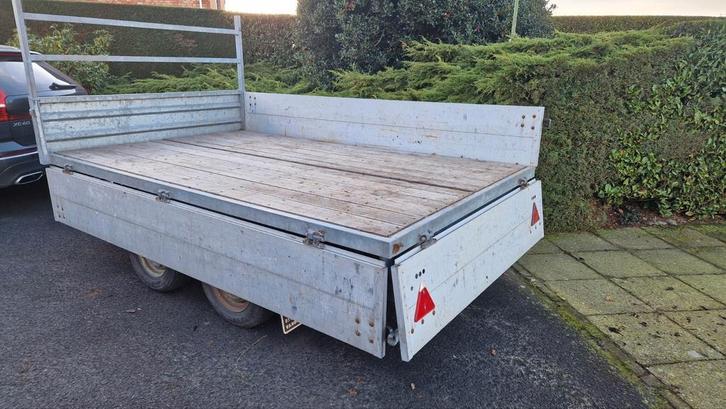 Stevige aanhangwagen met alu zijborden en gratis extra rek, Auto diversen, Aanhangers en Bagagewagens, Gebruikt, Ophalen