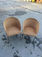Prachtige stoelen - riet en staal, Tuin en Terras, Ophalen, Zo goed als nieuw