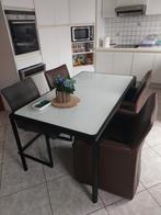 Eettafel +stoelen, Gebruikt, Ophalen of Verzenden