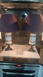 2 lampenkappen met porseleinen voet, Huis en Inrichting, Ophalen