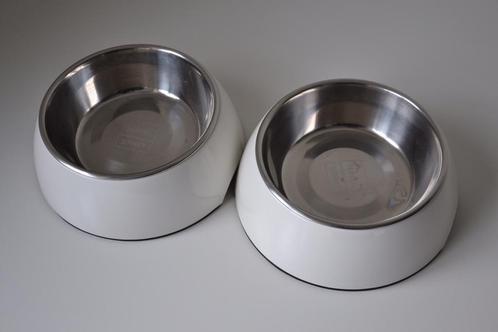 2 Hunter voerbakken met uitneembare kom wit melamine 350 ml, Dieren en Toebehoren, Hondenvoerbakken en Drinkbakken, Ophalen of Verzenden