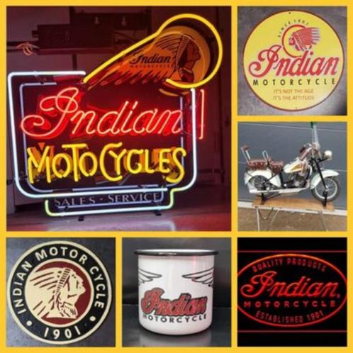 Signes de motos indiennes, lampe, drapeau, autocollant, ther, Collections, Marques & Objets publicitaires, Neuf, Autres types