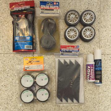1/10 onroad wielen & banden veel nieuw (Tamiya, HPI, Kyosho) beschikbaar voor biedingen