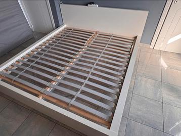 Tweepersoons Bed Incl. Lattenbodem (180x200), Huis en Inrichting, Ophalen, Gebruikt, Wit, Tweepersoons