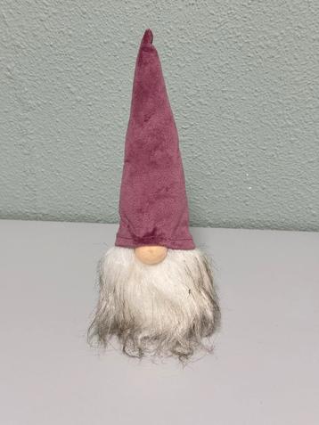 Gnoom kerstmis kabouter met puntmuts en baard 27cm hoog beschikbaar voor biedingen