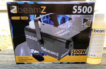 Beamz S500 rookmachine met extra vloeistof: nieuw (nooit geb beschikbaar voor biedingen