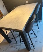 Table haute + 4 chaises hautes noires, Maison & Meubles, Tables | Tables mange-debout, Comme neuf, Enlèvement ou Envoi