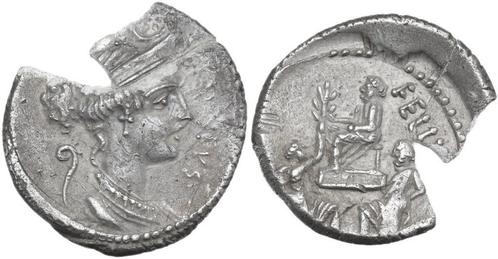 Faustus Cornelius Sulla Denarius, Jugurtha, koning van Numid, Postzegels en Munten, Munten | Europa | Niet-Euromunten, Losse munt