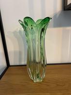 Mooie vintage Latvian Livani glas vaas, Ophalen of Verzenden