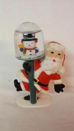 Oude plastiek sneeuwbal kerstman en sneeuwman, Diversen, Kerst, Ophalen of Verzenden, Gebruikt