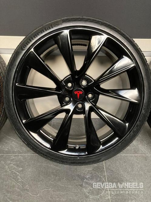 21” originele Tesla Model S ‘Twin Turbine’ velgen + banden, Autos : Pièces & Accessoires, Pneus & Jantes, Pneus et Jantes, Pneus été