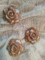 Set van 3 rozen in keramiek, Ophalen of Verzenden, Zo goed als nieuw
