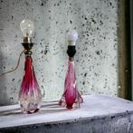 Pied de lampe murano rose vintage / lampe de table, Enlèvement ou Envoi