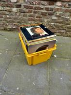 Franse chanson lp's 100 stuks + singels 50 stuks, Ophalen, Gebruikt