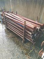60 x stations  schoren, stippen, stutten, standsoens 2 m, Doe-het-zelf en Bouw, Steigers, Ophalen, Gebruikt