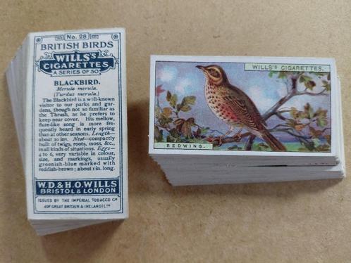 British Birds complete set 50 chromos vogels 1917 Wills, Verzamelen, Foto's en Prenten, Dier, Voor 1940, Ophalen of Verzenden