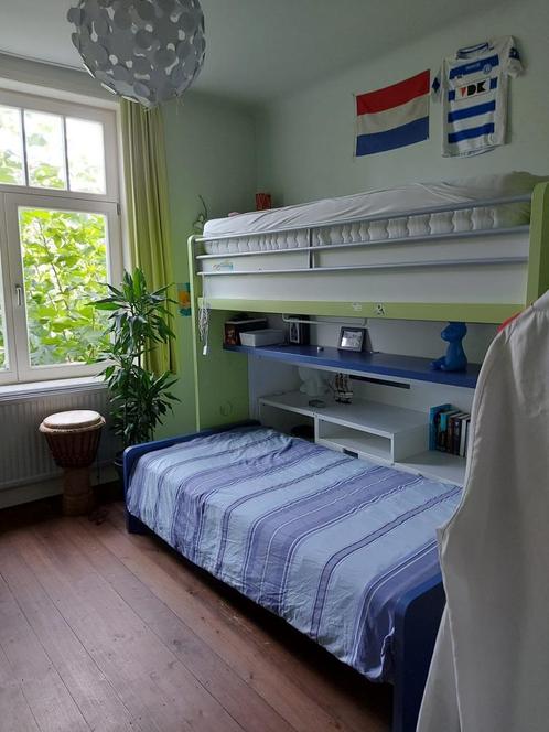Luxe hoogslaper met extra bed (Italiaanse productie), Huis en Inrichting, Slaapkamer | Bedden, Zo goed als nieuw, Eenpersoons