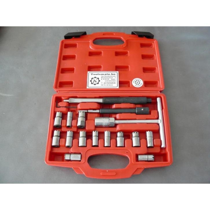 Kit de découpe de siège d'injecteur diesel 17 pièces, Autos : Divers, Outils de voiture, Enlèvement ou Envoi