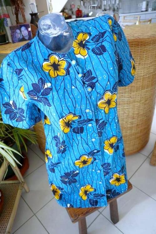 geel bloemrijk blauwe vintage dressing jurk, Kleding | Dames, Jurken, Zo goed als nieuw, Maat 38/40 (M), Blauw, Onder de knie