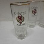 OUDE BIERGLAZEN CRISTAL ALKEN, Verzamelen, Biermerken, Overige merken, Glas of Glazen, Zo goed als nieuw, Ophalen