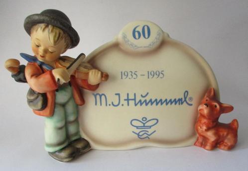 M I Humm:767-Puppy Love-TMK-7 Plaque 60º Anniversary-Excell., Collections, Statues & Figurines, Comme neuf, Hummel, Envoi
