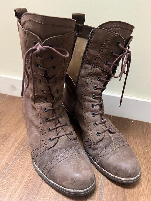 Laarzen met veters, Verhulst, Bruin, maat 40, Kleding | Dames, Schoenen, Zo goed als nieuw, Hoge laarzen, Bruin, Ophalen