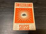 Oude landkaart Zwitserland 1956 Official Road Map, Ophalen of Verzenden, Gelezen, Overige gebieden, Landkaart