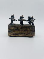 Vergulde bronzen vogeldoos - rond 1950, Ophalen, Brons