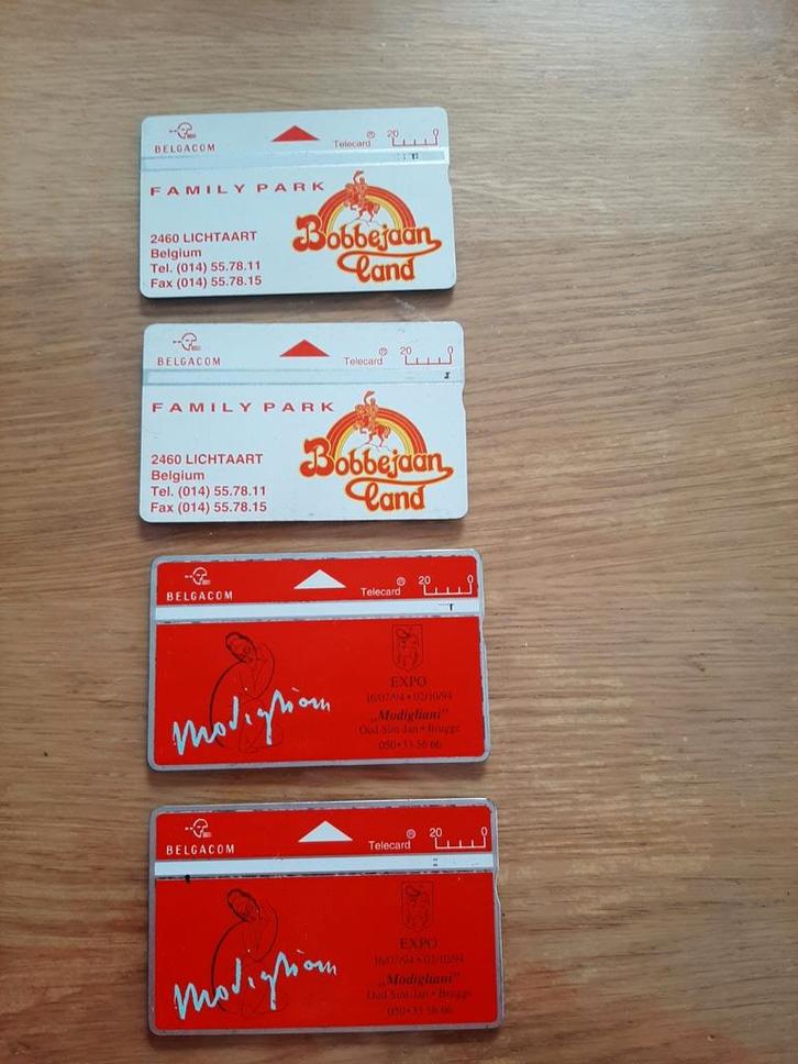 Belgacom Telekaarten Bobbejaanland & Modigliani set, Verzamelen, Telefoonkaarten, Ophalen of Verzenden