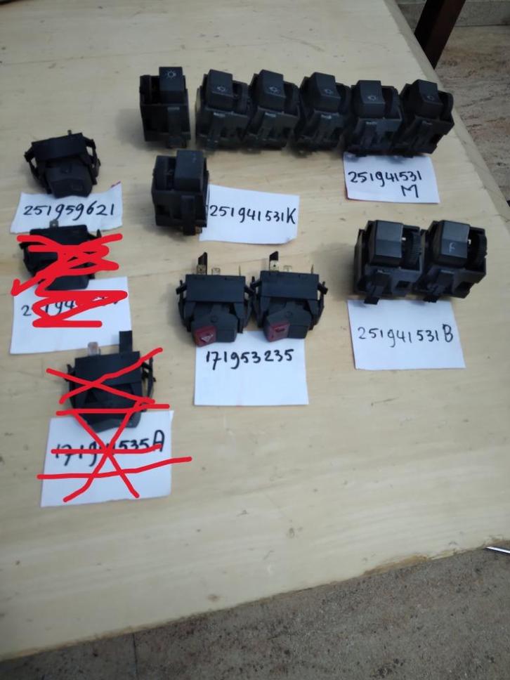 VW T3 Lichtschakelaars en Waarschuwingsschakelaar, Auto-onderdelen, Dashboard en Schakelaars, Volkswagen, Ophalen of Verzenden