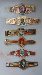 oude antieke sigarenbanden met hoofden, Verzamelen, Ophalen of Verzenden