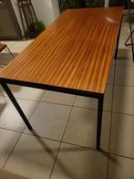 Houten eettafel met industriële look, Huis en Inrichting, Tafels | Eettafels, Ophalen, Gebruikt, 50 tot 100 cm, Vijf personen of meer