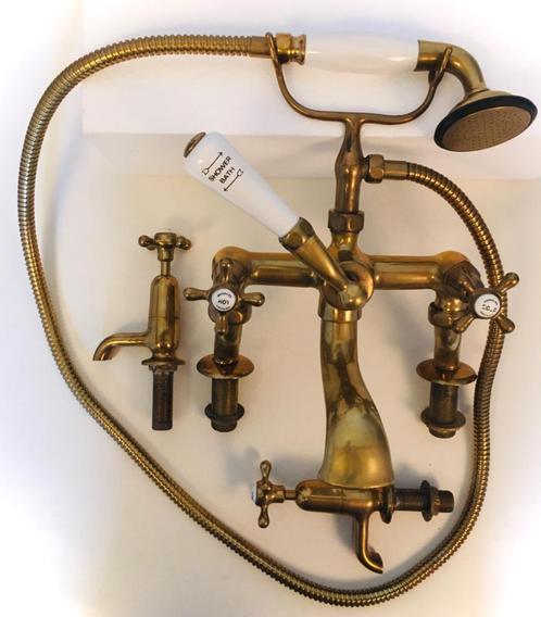 Stel retrokranen Victorian Style, Doe-het-zelf en Bouw, Sanitair, Bad, Koper, Ophalen
