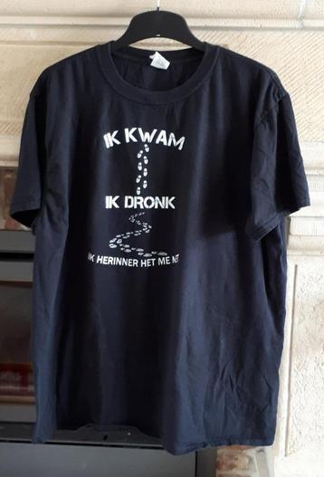 Heren Tshirt KM-met tekst -XL-zwart beschikbaar voor biedingen