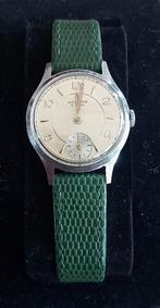Junghans - vintage polshorloge, Staal, Polshorloge, Ophalen of Verzenden, Leer