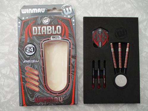 WINMAU Diablo : 24 gram - 90% Tungsten - parallel - steeltip, Sport en Fitness, Darts, Flights, Ophalen of Verzenden