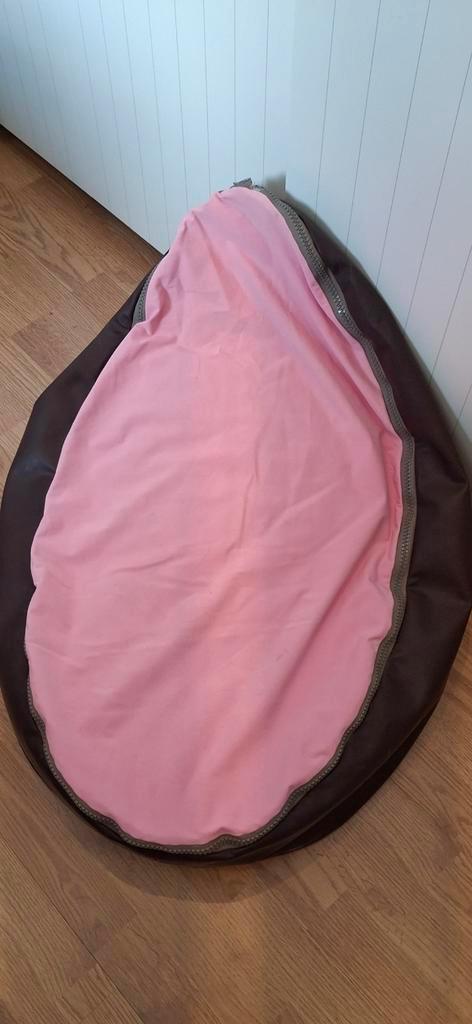 Baby / kinder zitzak seat - roze & bruin - DOOMOO, Huis en Inrichting, Zitzakken, Gebruikt, Zitzak, Bruin, Ophalen
