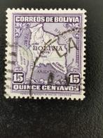 Bolivia 1931 - landkaart - met inscriptie van drukkerij, Postzegels en Munten, Ophalen of Verzenden, Gestempeld, Zuid-Amerika