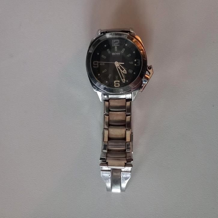 Hugo Boos Maxx vintage qwartz herenhorloge, Handtassen en Accessoires, Antieke sieraden, Ophalen of Verzenden