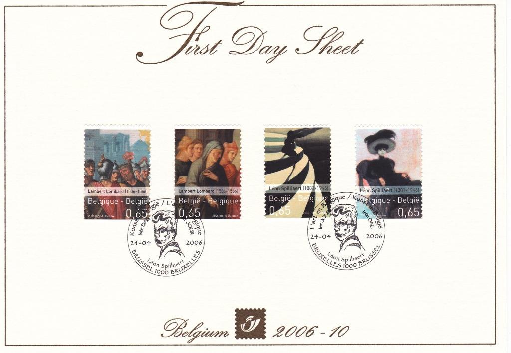 Année 2006 : FDS 2006-10 - 3516-3119 - Art en Belgique, Timbres & Monnaies, Enlèvement ou Envoi, Art