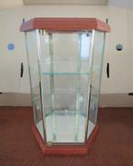 glazen 6 hoekig vitrine kastje, Ophalen of Verzenden
