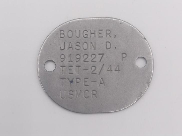 US WWII Marine Corps Dogtag, Sergeant 1944, Verzamelen, Militaria | Tweede Wereldoorlog, Marine, Kleding of Schoenen, Ophalen of Verzenden