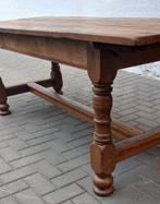 Oude eiken kloostertafel , lengte 210 cm, Ophalen, Zo goed als nieuw