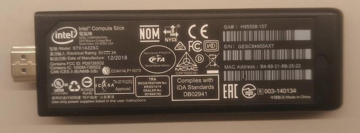 Intel Compute Stick, Informatique & Logiciels, Ordinateurs Vintage, Enlèvement ou Envoi