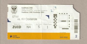 (gebruikt) ticket : Sint-Truiden - KV Oostende, 02/10/2021 beschikbaar voor biedingen