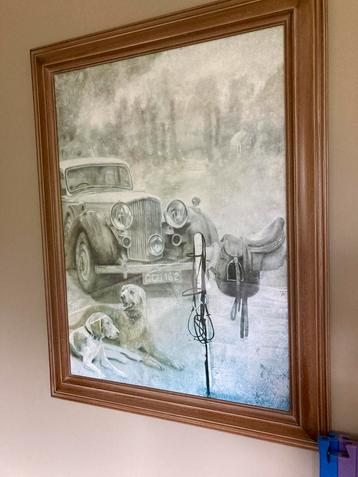 Kader 95cm b en 120 cm h, Antiek en Kunst, Kunst | Tekeningen en Fotografie, Ophalen