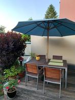 Tuintafel en stoelen, Tuin en Terras, Tuinsets en Loungesets, Ophalen, 4 zitplaatsen, Gebruikt, Aluminium