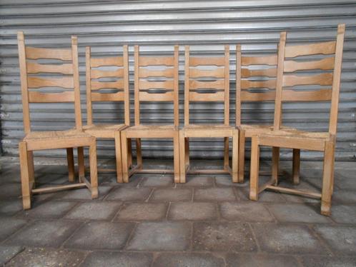 TE KOOP:  6 houten stoelen, Huis en Inrichting, Stoelen, Gebruikt, Vijf, Zes of meer stoelen, Hout, Ophalen